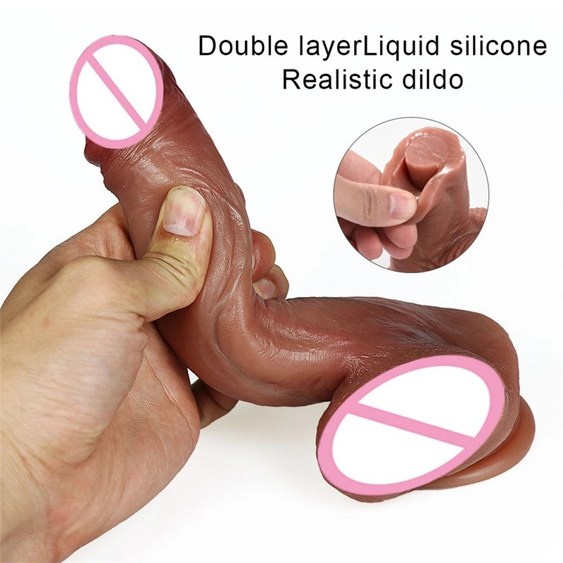 Veliki realistični dildo 21 cm (medicinski silikon)