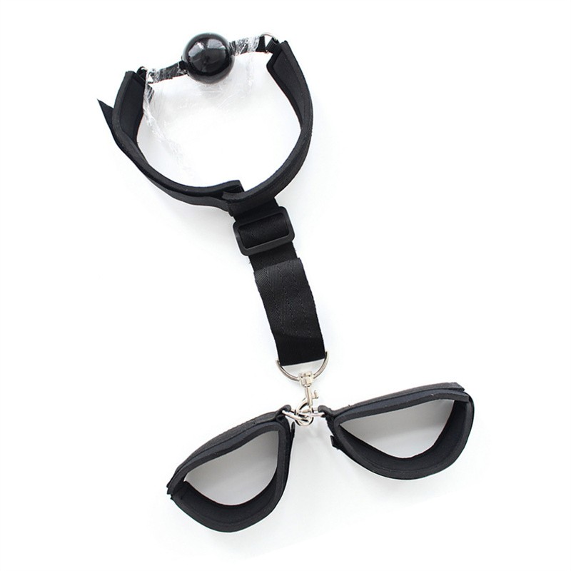 BDSM set – kugla za usta, lisice, set za vezivanje