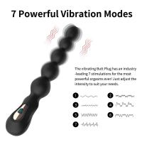 Silikonski analni vibrator sa analnim kuglicama