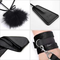 BDSM bondaž komplet – lisice, povez, perce