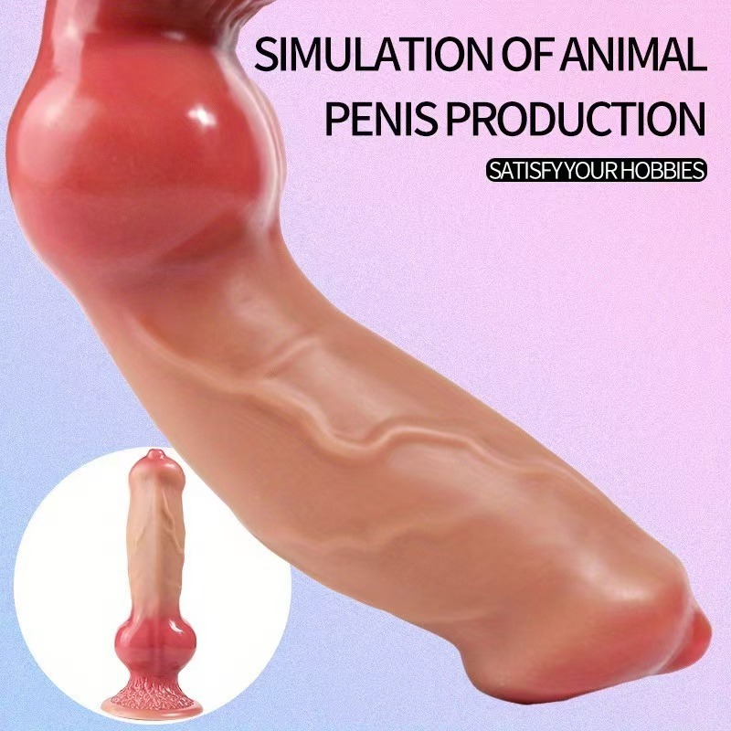 Realistični dildo sa čvorastom bazom i vakuum postoljem