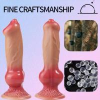 Realistični dildo sa čvorastom bazom i vakuum postoljem