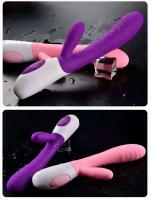 Zeka vibrator sa reljefnim perlicama (23 cm)