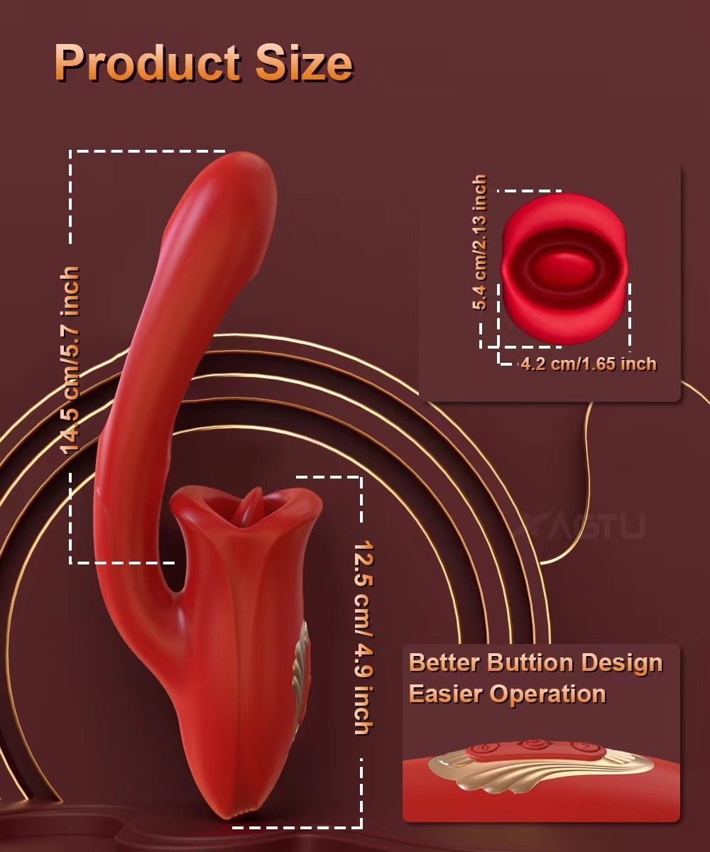 Vibrator sa vibracijom, jezikom i funkcijom za squirt