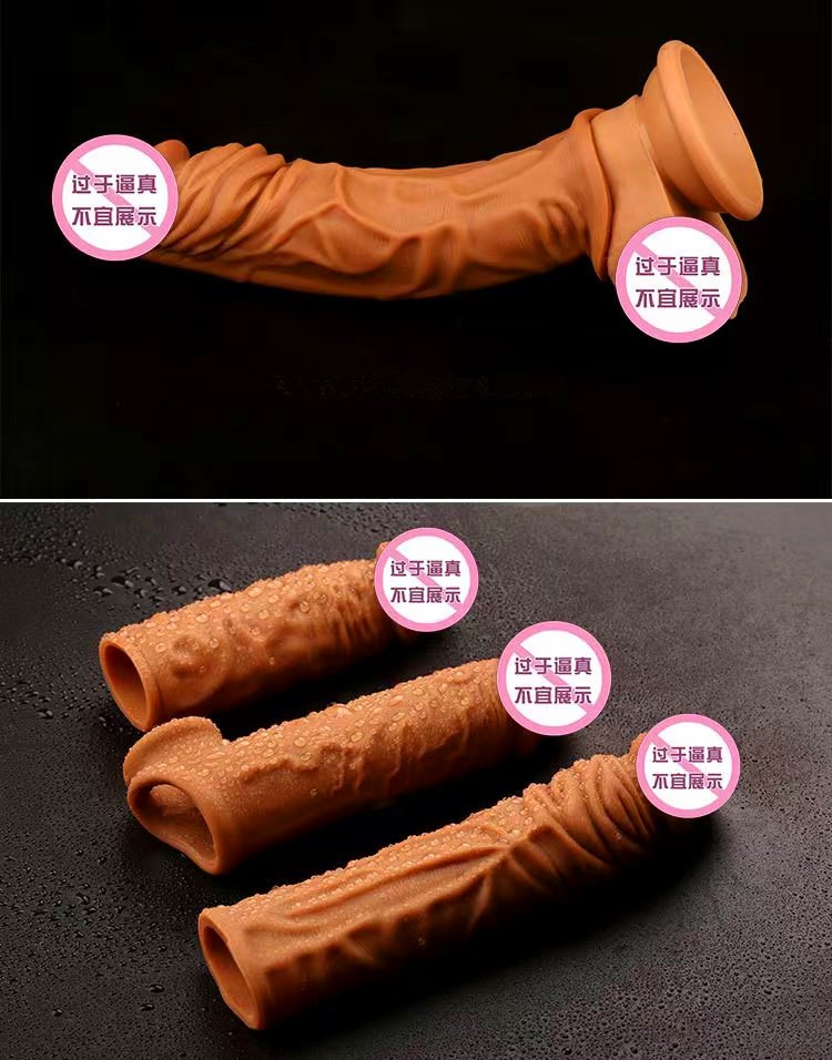 Realistična navlaka za penis, 135 mm