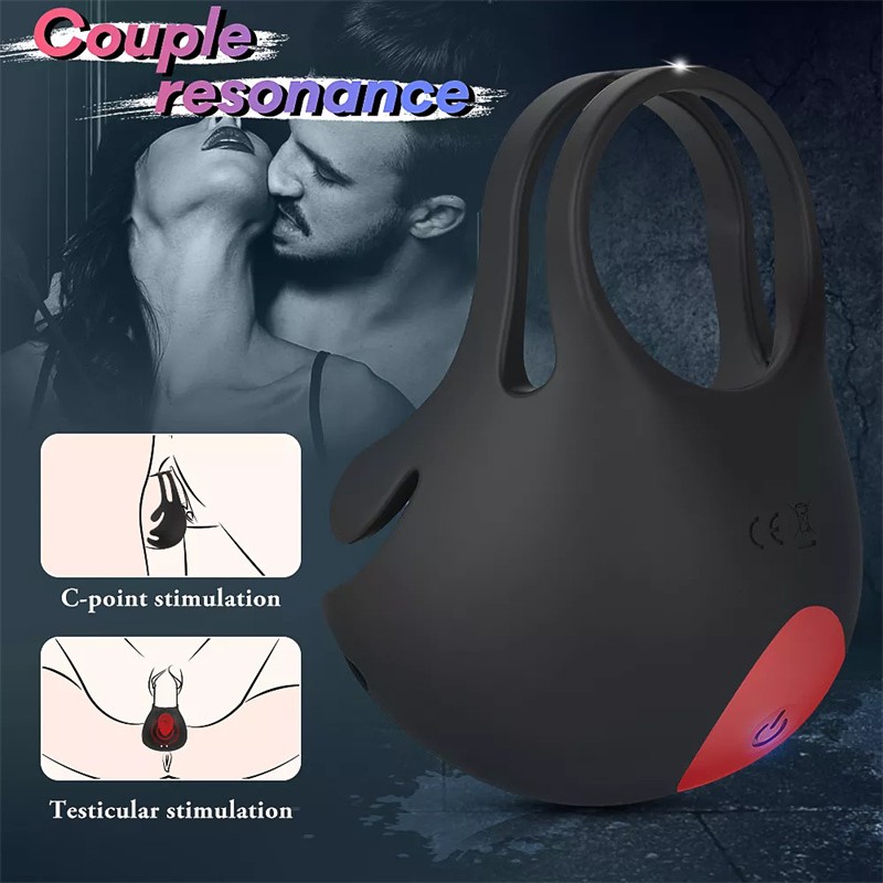 Silikonski dupli magnetni vibracioni prsten za penis