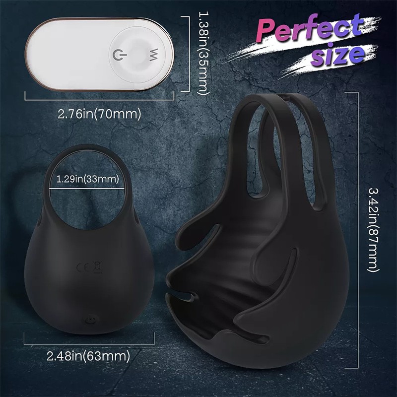 Silikonski dupli magnetni vibracioni prsten za penis