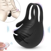 Silikonski dupli magnetni vibracioni prsten za penis